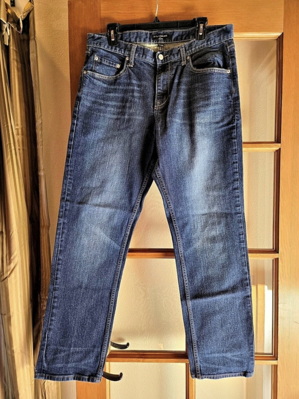 Banana Republic Travel Jean Straight Leg Jeans Blue Waist 34